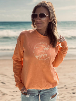 Saltwater heals everything fleece sweatshirt