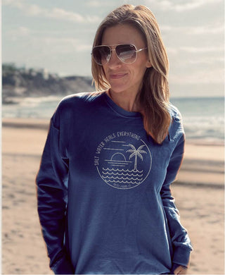 Saltwater heals everything fleece sweatshirt