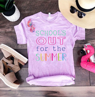 Schools out for summer tee Short sleeve teacher tee Bella Canvas 3001 XS Lilac prism 