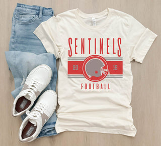 Mountain Ridge Sentinels helmet logo tee