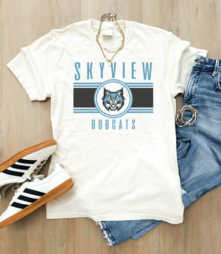 Skyview Bobcats logo heavyweight tee