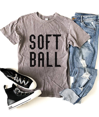 Softball vintage wash tee Short sleeve football tee Lane seven vintage wash tee 