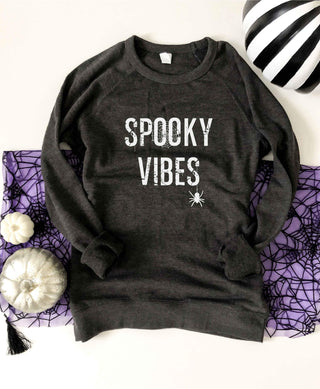 Spooky vibes french terry raglan Halloween French Terry raglan Lane seven French Terry raglan 