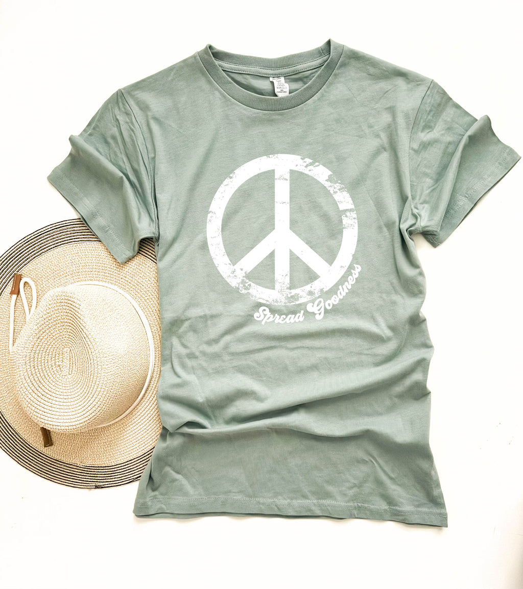 Spread goodness peace sign tee – Salted Threads Co.