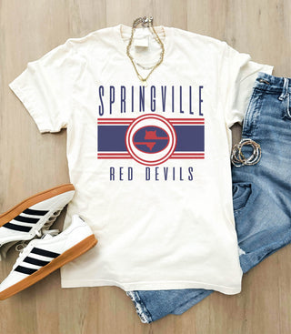 Springville Red Devils logo heavyweight tee