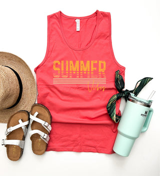 Summer vibes unisex tank Miscellaneous tank Cotton heritage mc1790 