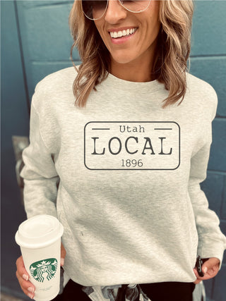 Utah local license fleece sweatshirt