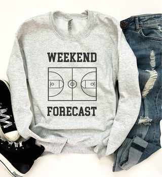 Weekend forecast basic sweatshirt Basketball sweatshirt Gildan 18000 sweatshirt 