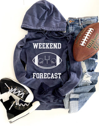 Weekend forecast unisex vintage wash hoodie Football hoodie Lane Seven vintage hoodie XS Vintage navy 