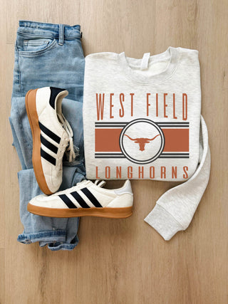 West Field Longhorns logo sweatshirt