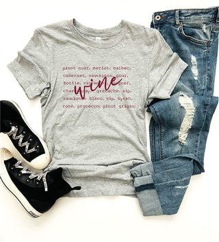 Wine words tee archery, sports Bella canvas 3001 